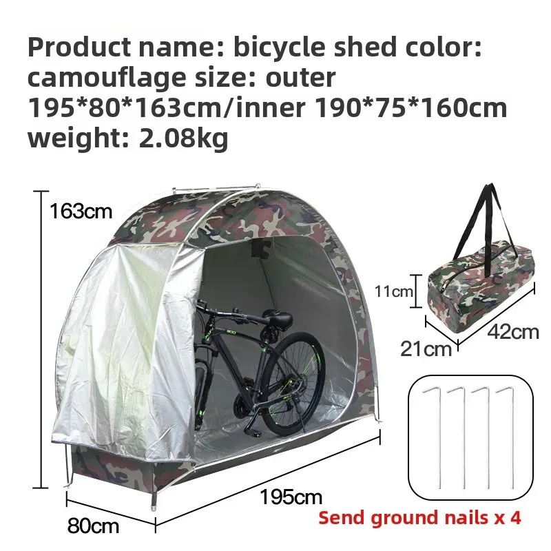 Cycling Gear You Need - Tragbares Outdoor-Fahrradzelt, verdicktes Oxford-Gewebe, Aluminiumlegierungsrahmen, Fahrradausrüstungsschutz