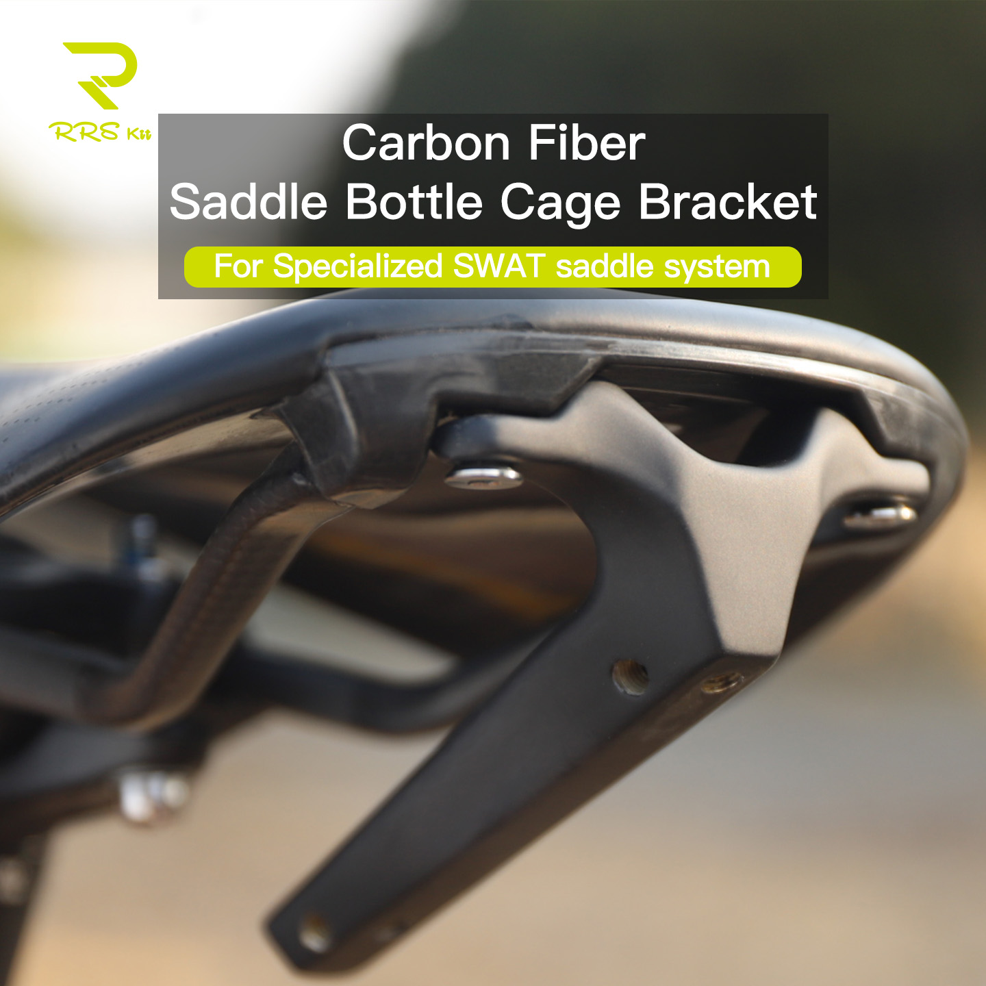 Carbon Fiber Saddle - RRSKIT Fahrrad-Sitzkissen aus Kohlefaser, Flaschenhalter mit