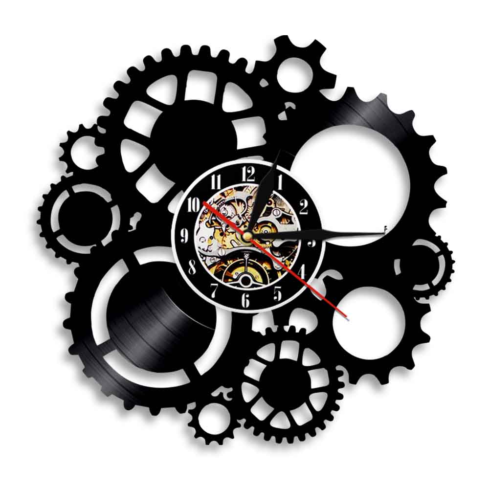 Cycling Gear Gifts - Steampunk Vinyl Record Wanduhr Viktorianischen Industrielle