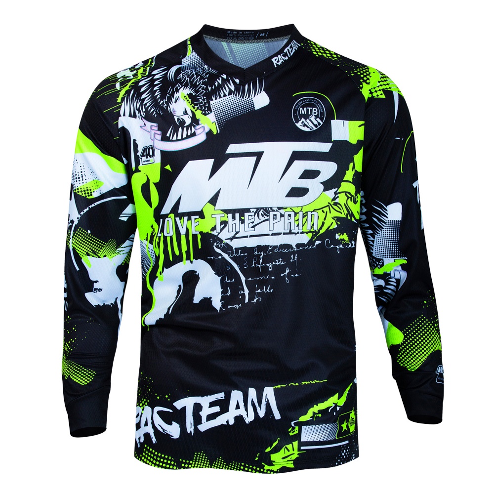 Cycling Gears - MTB Mountainbike Langarm-Radtrikot Trendiges Design Atmungsaktives