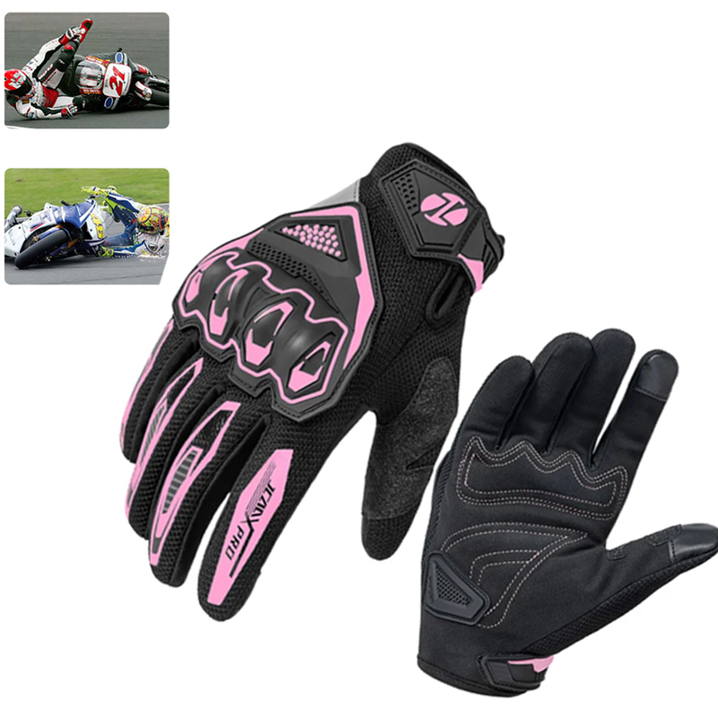 Cycling Gear Gifts - Atmungsaktive reflektierende Motorradhandschuhe Sommer Vollfinger-Touchscreen rutschfest