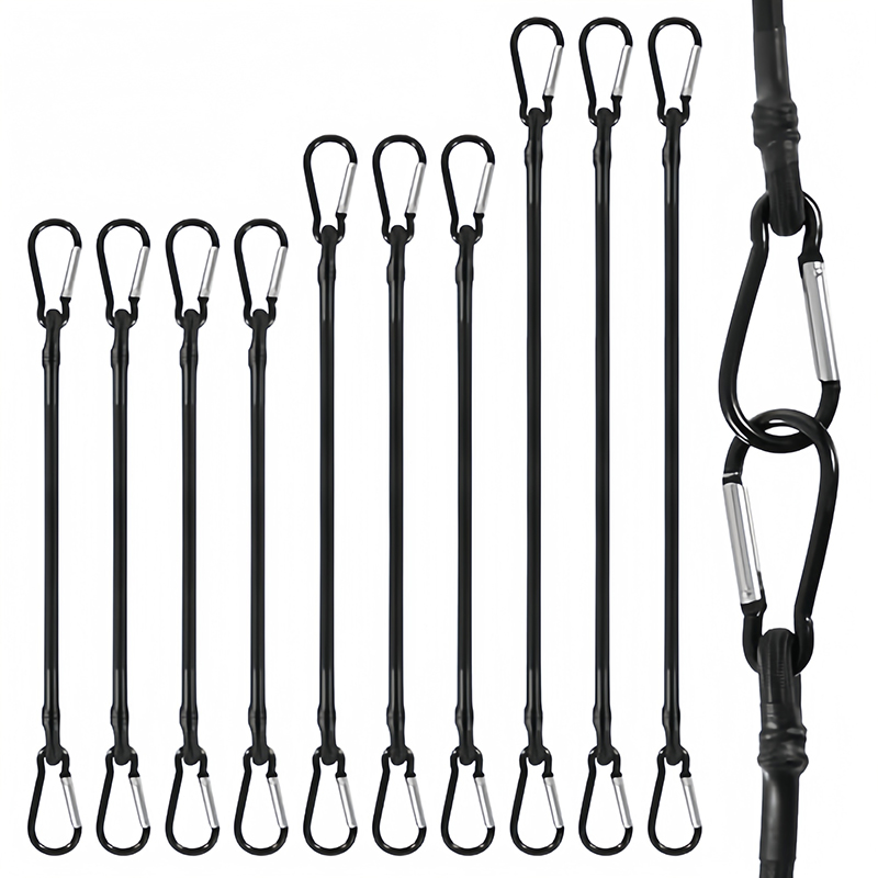 Cycling Gear Hanger - Hochbelastbares Gummiseil mit Haken 60/90/120cm Elastischer