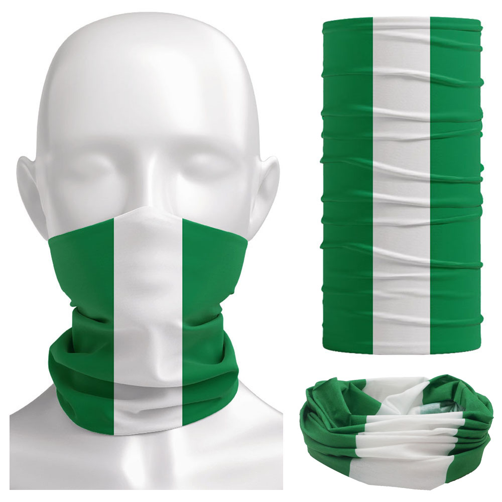 Cycling Gears - Nigeria-Flagge, Halstuch, Damen, Halstuch, Camping, Sturmhaube